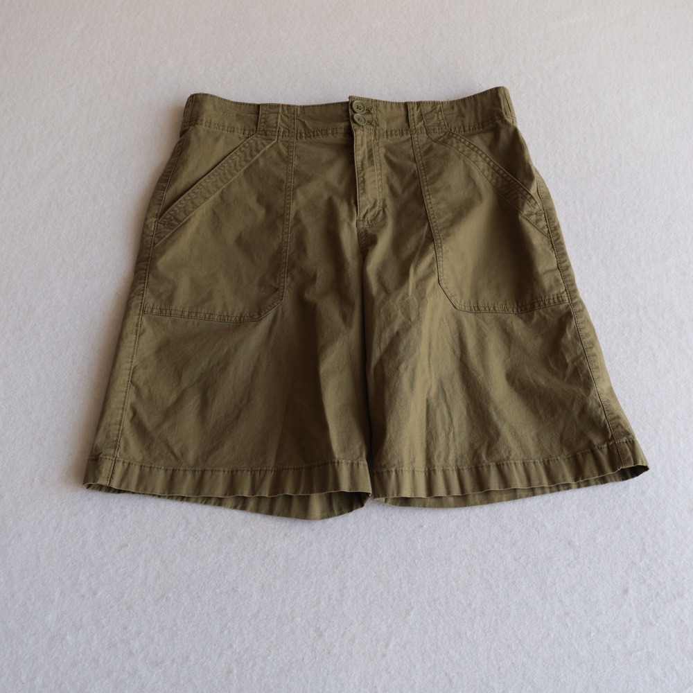 Sanctuary Women Olive Green Utility Cargo Shorts Size L High Rise